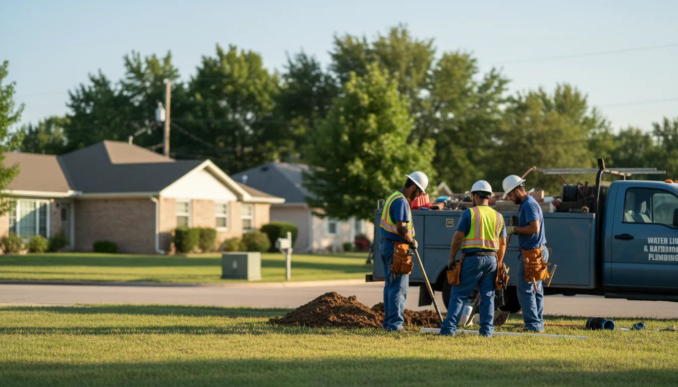 Residential water line and bathroom plumbing service in Morrisville, MO